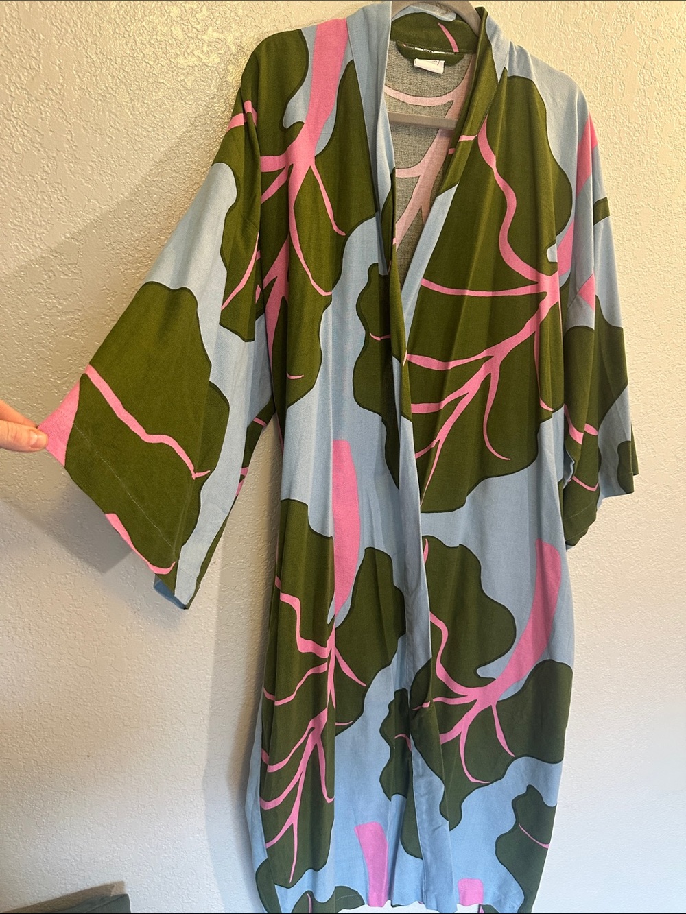 Marimekko x IKEA Rhubarb Sauna Linen Blend Robe NWOT L